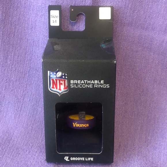 New Groove Life Minnesota Vikings Silicone Ring Size 14 - Picture 1 of 5